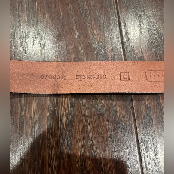 FOSSIL Unisex Waist Belt Size Large Genuine Leather Brown - Picture 2 of 6